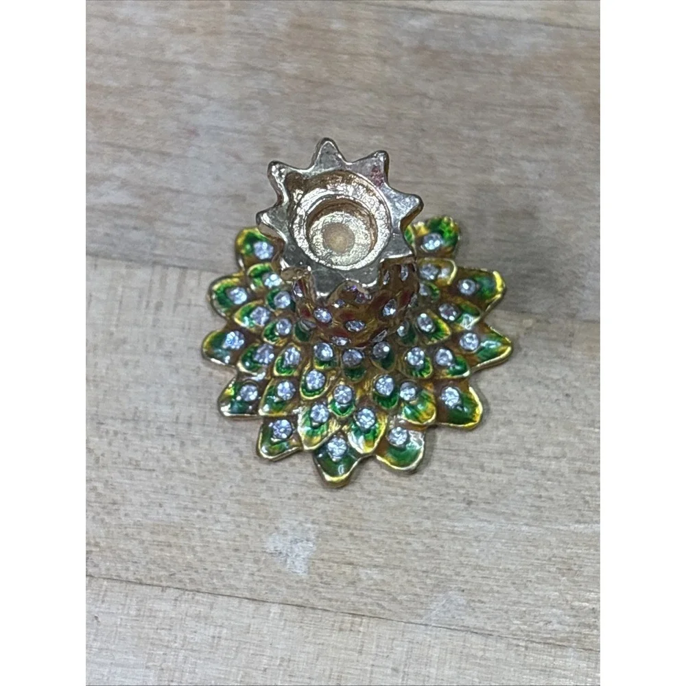 Pierre Lorren Faberge Egg Stand Crystal Enamel Gold Tone Replacement Base